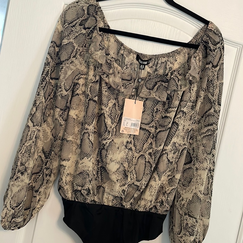 Misguided Snakeskin bodysuit